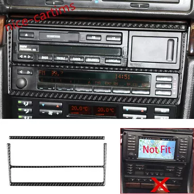 Carbon Fiber CD Radio Switch Panel Decorative Cover For BMW 7 Series E38 1994-01 • $28.48