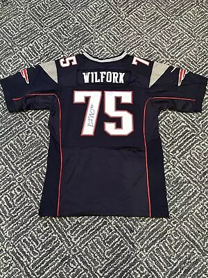 VINCE WILFORK Signed Autograph Custom NFL New England Patriots JERSEY *FREE SHIP • $249.99