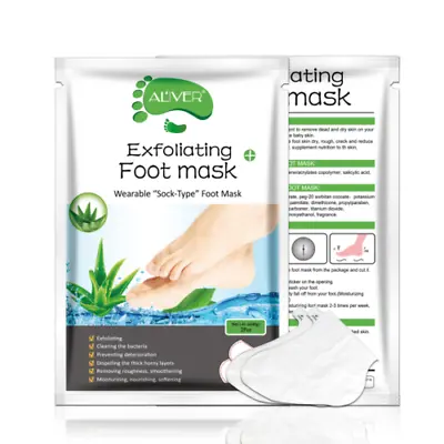 Exfoliating Peel Off Foot Mask Baby Soft Feet Sock Removes Dead Skin Callus New • £2.89