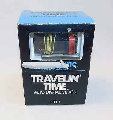 Sparkomatic Travelin’ Time LED Digital Clock 1970 1980s Automotive Accessory NOS • $32.95