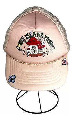 Urban Outfitters CONEY ISLAND PICNIC   Mushroom House   BEIGE Mesh TRUCKER'S HAT • $9.35