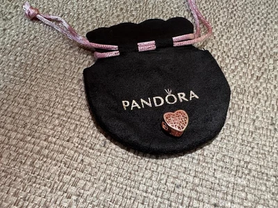 £14.70 • Buy Pandora Love Heart Filled With Romance In Rose Gold Ale S925 Charm,uk