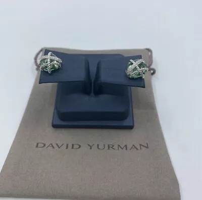Previously Owned David Yurman Cable Wrap Earrings With Prasiolite And Diamonds • $379.99