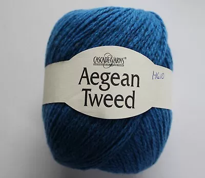 Cascade Yarn Aegean Tweed Col 16 Blue 100% Organic Wool 100gr 328yd • $13