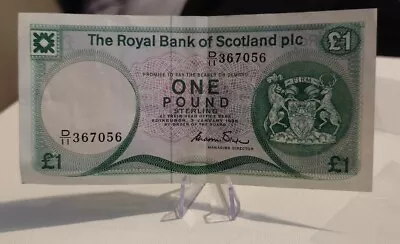 Scottish One Pound Banknote Notes Old Banknotes Edinburgh Castle Scotland • £6.95