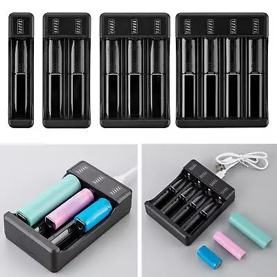 Portable USB Battery Charger Multi-Safety Protection For 18650 14500 • £6.13