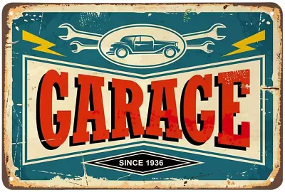 Garage Tin SignAuto Car Repair Service Vintage Metal Tin Signs For Cafes Bars P • $19.25