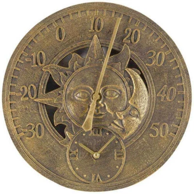 £30.23 • Buy Sun And Moon Wall Thermometer With Clock