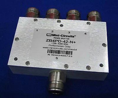 MINI-CIRCUITS POWER SPLITTER ZB4PD-42-N+ 1700-4200 MHz • $75