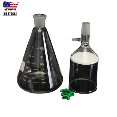 $57.17 • Buy Lab Vacuum Filtration Distillation Kit 1000ml Filter Bottle And 250ml Funnel