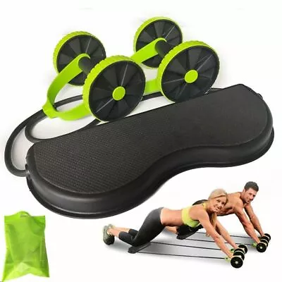 AB Wheels Roller Stretch Elastic Abdominal Resistance Pull Rope Tool Trainer • $48.01