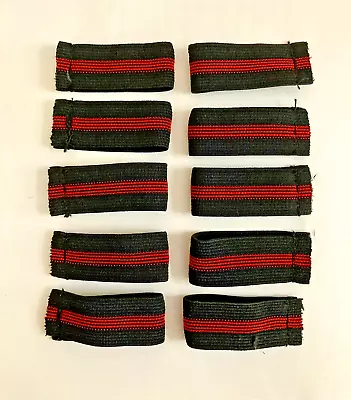 10 Black Red Line Mourning Band Memorial Badge Shield Covers Police Fire Rescue • $9.05