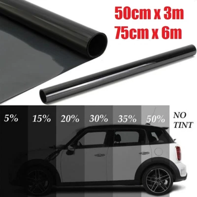 $13.99 • Buy VLT 5% 20% Window Tint Film Black Roll Car Home House Tinting Tools
