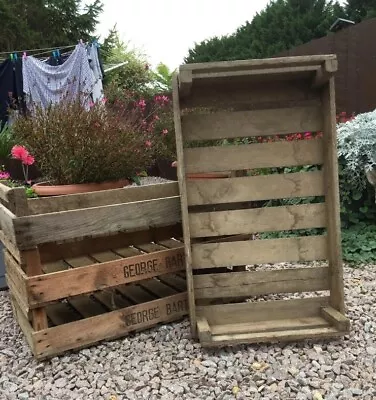 Vintage Rustic Wood Farm Tray Apple Crate Potato Chitting Bushel Boxes. • £445