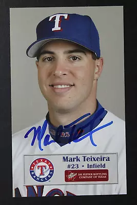 Mark Teixeira Autograph Texas Rangers 3x5 Promo Photo Fan Fest Signed Card • $24.99