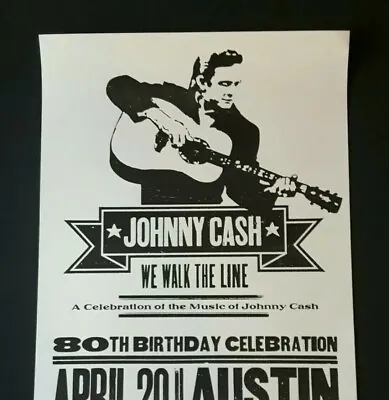 $429 • Buy JOHNNY CASH Hatch Show Print WILLIE NELSON AUSTIN CITY LIMITS TV Concert Poster