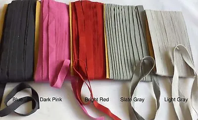 15mm Wide PLAIN GROSS GRAIN Cotton Tape  Twill Webbing  Strap Colour Bias Fabric • £3.99