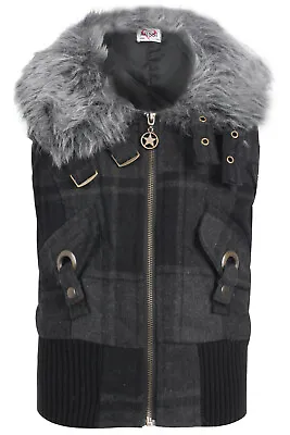 £13 • Buy New Kids Fur Lined Charcoal Bomber Jacket Age 11/12 Free Delivery
