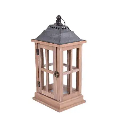 Better Homes & Gardens Rustic Wood Candle Holder Lantern Small • $18.82