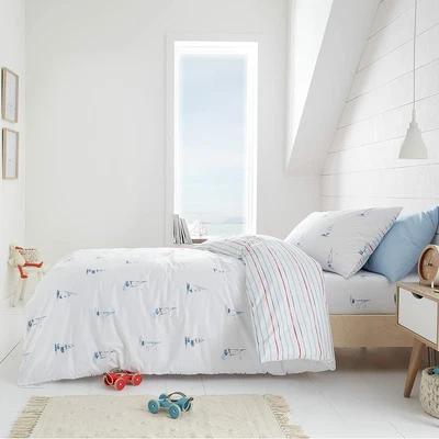 £28.80 • Buy Little Bianca Sailing Boats Children's 100% Cotton Blue Nautical Duvet Cover Set