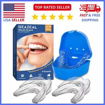 4 Pack Mouth Guards For Grinding Teeth At Night: Night Mouth Guard For Teeth • $13.81