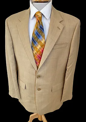 $49.99 • Buy Sz 42R LRL Ralph Lauren Tan Brown Herringbone Silk Wool Blazer Sport Coat Jacket