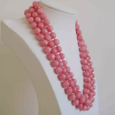 8mm/10mm Faceted Pink Morganite Gemstone Beads Necklace 18/24/36/48 Inch PN1428 • $4.88