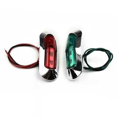 2X LED Signal Nav Navigation Lights Strip Port Starboard Marine Boat Red & Green • $5.59