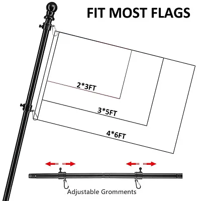 £20.54 • Buy UK Wall Mounted Mount Telescopic Flag Pole Top Ball  Flagpole CO