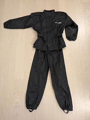 Teknic Motorcycle Rain Suit Pants + Jacket Size Small Black • $13.98