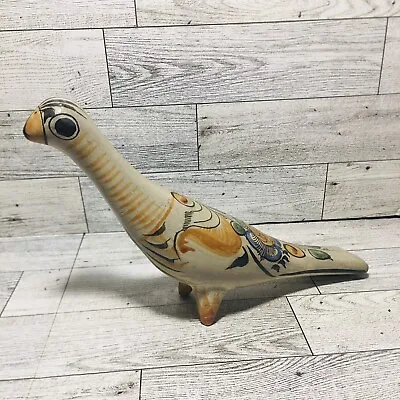 Vintage Tonala Pottery Mexican Folk Art Clay Hand Painted Dove Bird Pigeon • $25