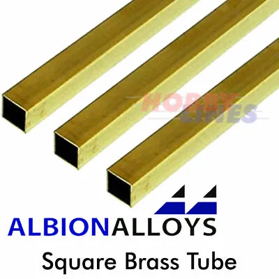 Square Brass Tube ALBION ALLOYS Precision Metal Model Various Sizes SSBM SBM • £5.25