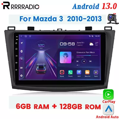 6G+128G Carplay For Mazda 3 2009-2013 Android 13 Car Stereo Radio GPS Head Unit • $268.99