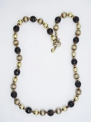 VERONESE ITALY STERLING SILVER 18k GOLD CLAD SMOKY QUARTZ QVC NECKLACE ~ 24  • $85