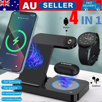 $29.99 • Buy 4 In1 Foldable 15W Wireless Charger QI Fast Charging Station For Samsung IPhone