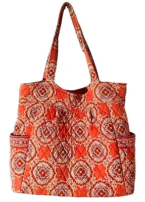 Vera Bradley Purse Tote PAPRIKA Orange Snap Closure Shoulder Bag Zipper Pocket • $18