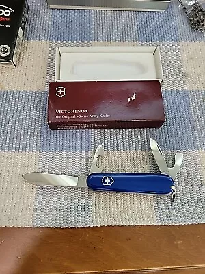 Victorinox Officer Suisse BLUE Swiss Army Knife SWITZERLAND SWISS MADE! New 84MM • $29.95