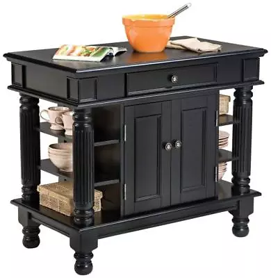Wooden Kitchen Island Modern Vintage Style Counter Movable Shelf Space Saver  • $836.97
