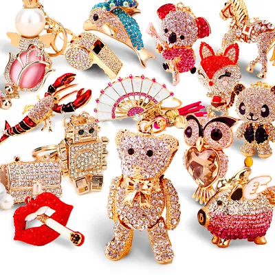 $4.57 • Buy Crystal Rhinestone Keyring Keychain Pendant Purse Handbag Car Bag Key Chain Ring
