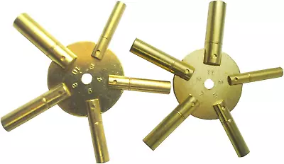 Brass Blessing : Master Key For All Ship Clock - Brass - Total 10 Prong In Two P • $25.64