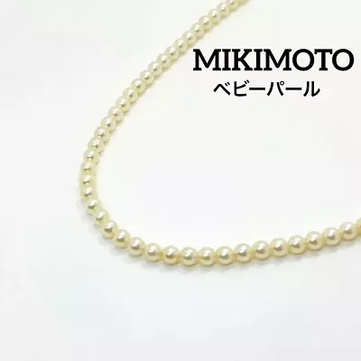 MIKIMOTO Japan Akoya Baby Pearl 3.8-3.9mm Choker Necklace Silver Clasp OOP • $1494.99