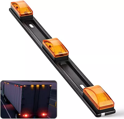 Nilight 14.2Inch 1PC Amber 9 LED Marker Tail Trailer Light Bar 2 Years Warranty • $12.99