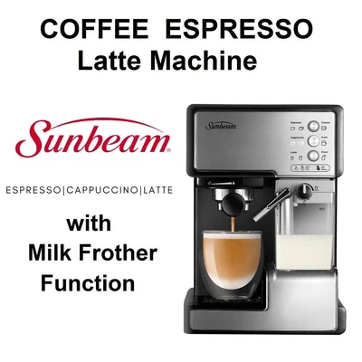 $169 • Buy SUNBEAM EM5000 Coffee Machine With Milk Frother Espresso Cappuccino Cafe Barista