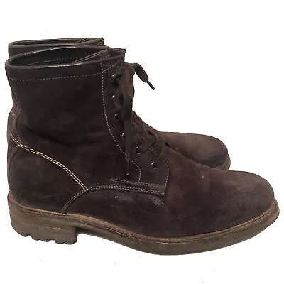 $595 N.D.C. Men's Distressed Dk Brown Suede Ankle Boots - 10 1/2 U.S. • $185