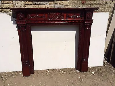 J DAY  A16  RIVERVALE  62  Wide Mahogany Repro. Mantle Hand Carved Fire Surround • £201