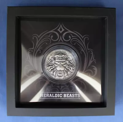 2022 Tristan Da Cunha 5oz Silver £5 Coin  Heraldic Beasts  In Case With COA • £285