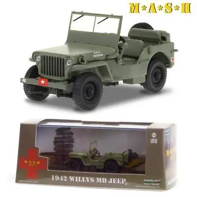 GREENLIGHT 86589 MASH 11942 Willys MB Jeep Diecast Model Car 1:43 • $16.95