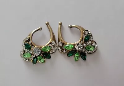 Vintage Ear Cuffs 1980's By Sonia De Maria Italian Ldemaria Il Quartorecchino  • $39.99