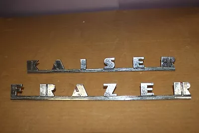 Vintage 1948 Kaiser Frazer Emblem Chrome Trim Hood Fender Ornament Rat Hot Rod • $75