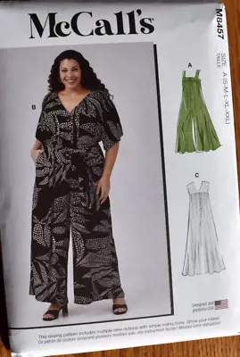 Mccalls Pattern 8457  Jumpsuit Sash  Sizes  Sm Md Lg  Xl  Xxl Uncut New • $9.25